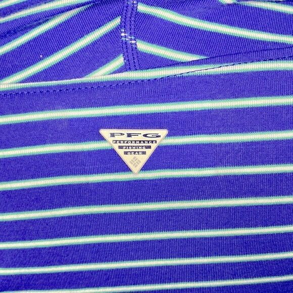 🌷 Columbia🌷 Omni Wick Advanced Evaporation Striped Long Hooded Top - Picture 8 of 9